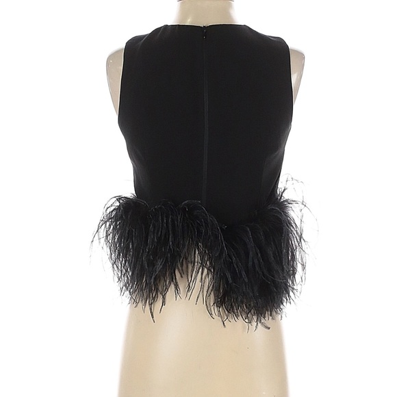16arlington black Feather trim Top - Picture 5 of 6